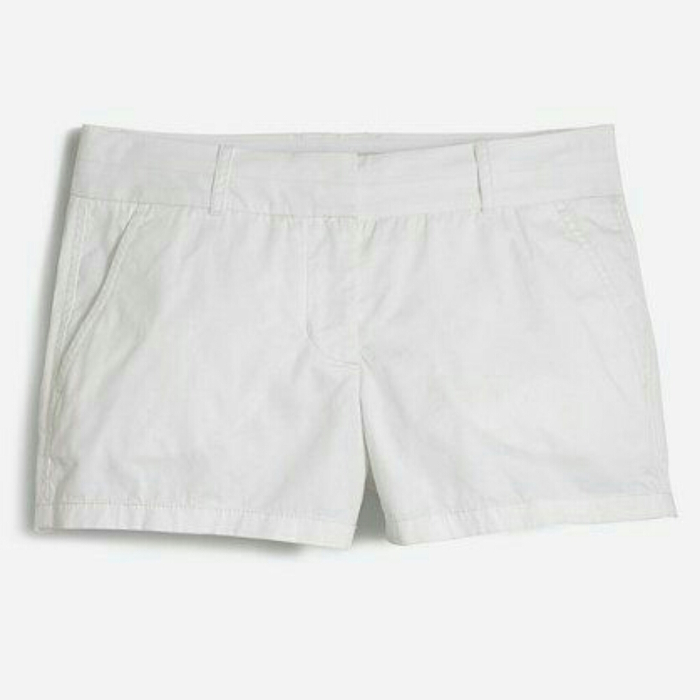 J. Crew White Chino Shorts